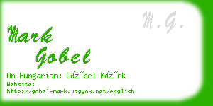 mark gobel business card